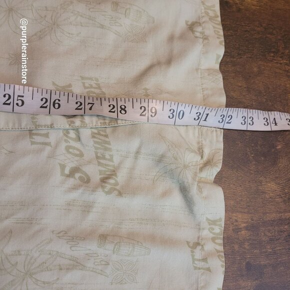 Vtg Big Dogs Hawaiian Camp Shirt 2X Pocket Green Tropical Drinks Vacation Y2K - Picture 12 of 15